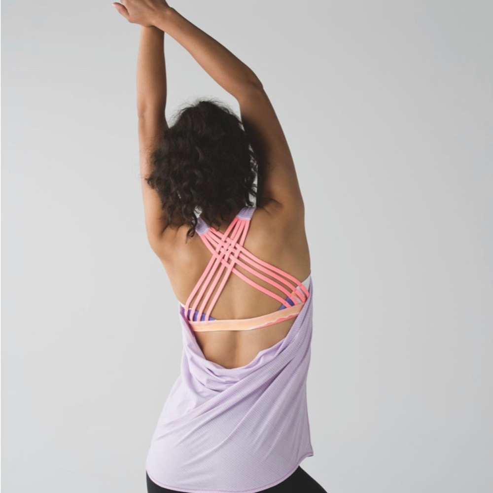 Lululemon Wild Tank
Heathered Pretty Purple / Bleacher Stripe White Iris Flower